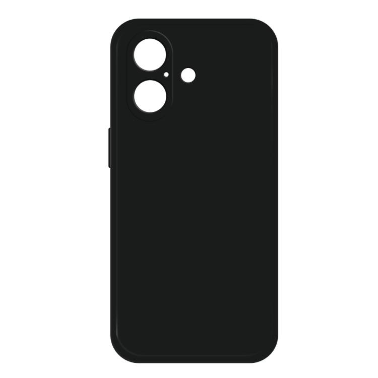 

For iPhone 16 Imitation Liquid Silicone Phone Case(Black)