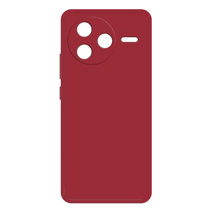 

For Redmi K80 Imitation Liquid Silicone Phone Case(Dark Red)