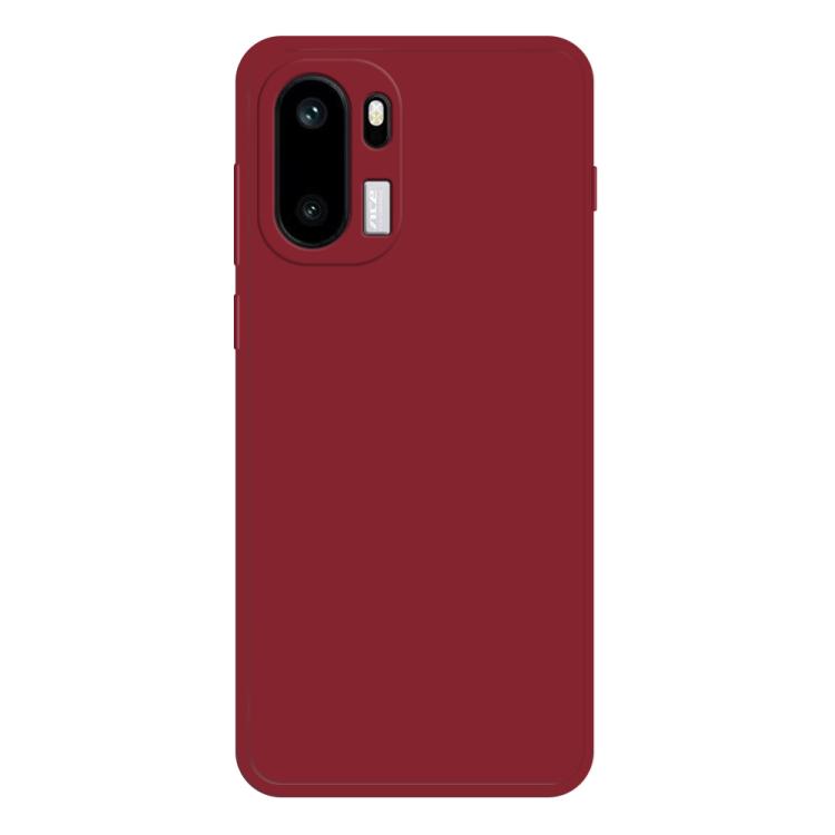 For OnePlus Ace 6 Imitation Liquid Silicone Phone Case(Dark Red)