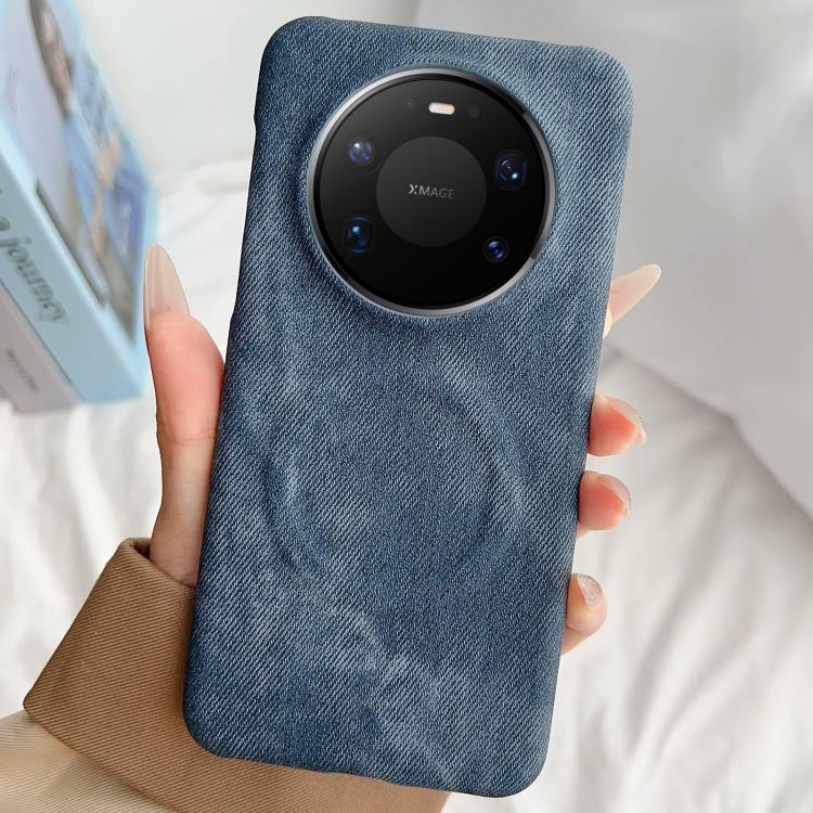 

For Huawei Mate 80 Pro Max Denim MagSafe Magnetic PC + PU Phone Case(Dark Blue)