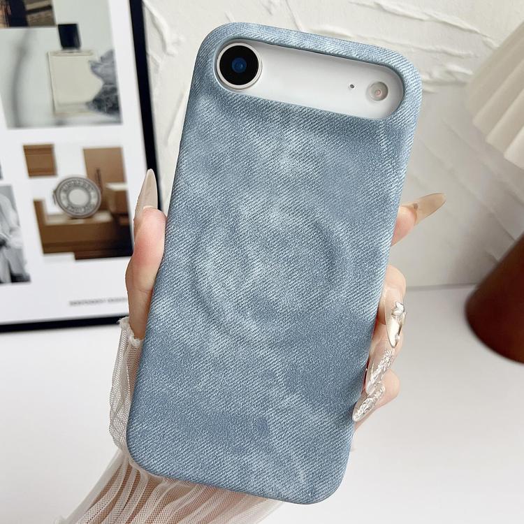 

For iPhone Air Denim MagSafe Magnetic PC + PU Phone Case(Light Blue)