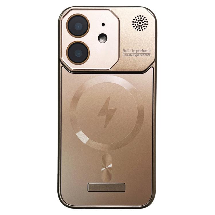 

For iPhone 11 Frameless Aromatherapy MagSafe Magnetic PC Phone Case(Gold)