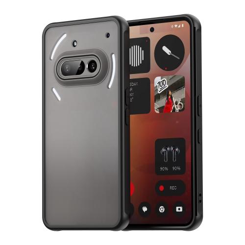 

For Nothing Phone 3a Fan Dun Series TPU Hybrid PC Frosted Phone Case(Black)