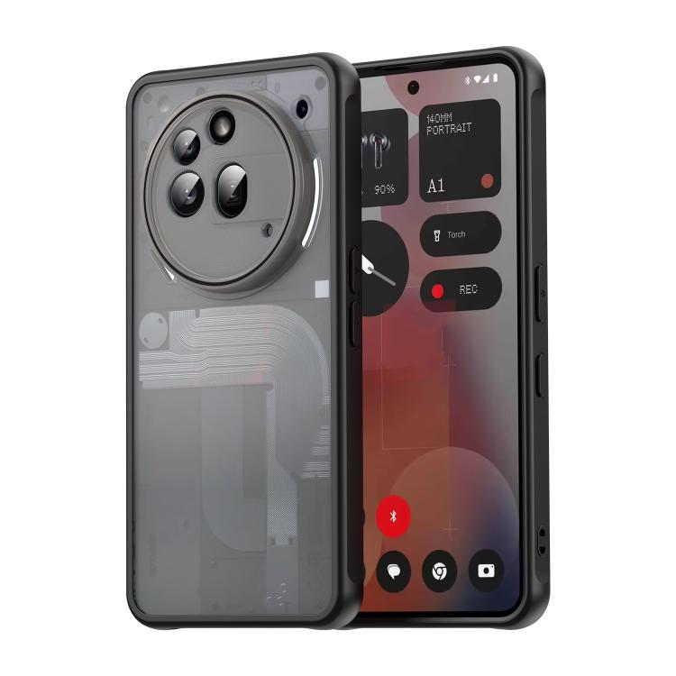 

For Nothing Phone 3a Pro Fan Dun Series TPU Hybrid PC Frosted Phone Case(Black)