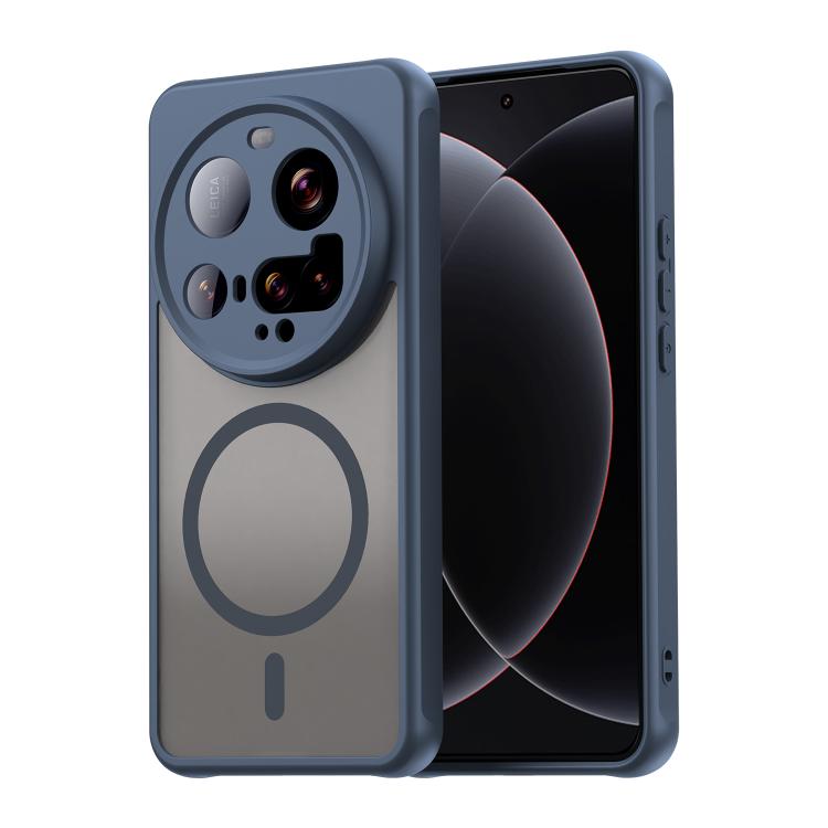 

For Xiaomi 15 Ultra Fan Dun Series TPU Hybrid PC Frosted Magsafe Phone Case(Blue)