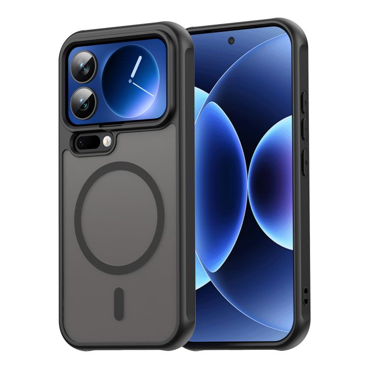 

For Xiaomi 17 Pro Fan Dun Series TPU Hybrid PC Frosted Magsafe Phone Case(Black)