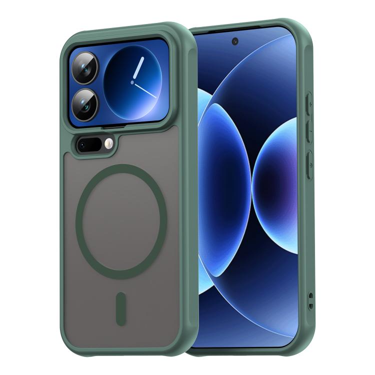 

For Xiaomi 17 Pro Fan Dun Series TPU Hybrid PC Frosted Magsafe Phone Case(Green)