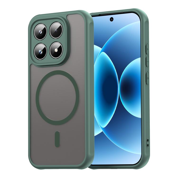 

For Xiaomi 17 Fan Dun Series TPU Hybrid PC Frosted Magsafe Phone Case(Green)