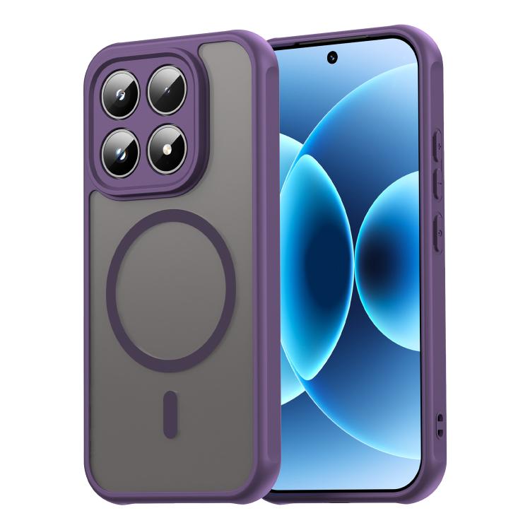 

For Xiaomi 17 Fan Dun Series TPU Hybrid PC Frosted Magsafe Phone Case(Purple)