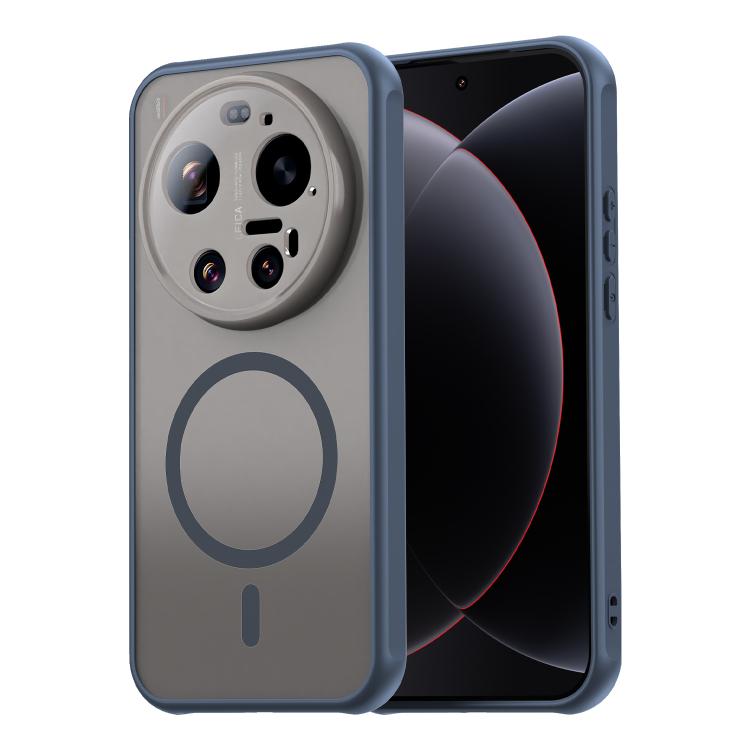 

For Xiaomi 17 Ultra Fan Dun Series TPU Hybrid PC Frosted Magsafe Phone Case(Blue)