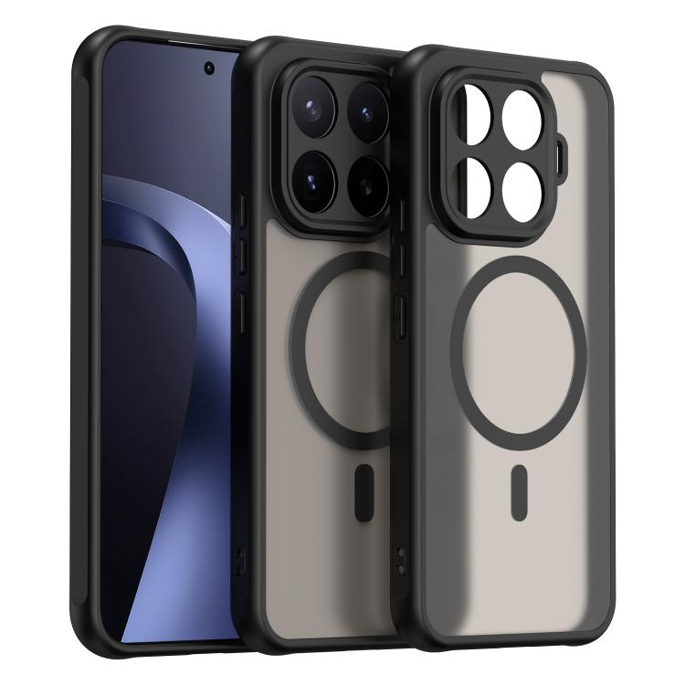 

For Xiaomi 17T Pro 5G Fan Dun Series TPU Hybrid PC Frosted Magsafe Phone Case(Black)