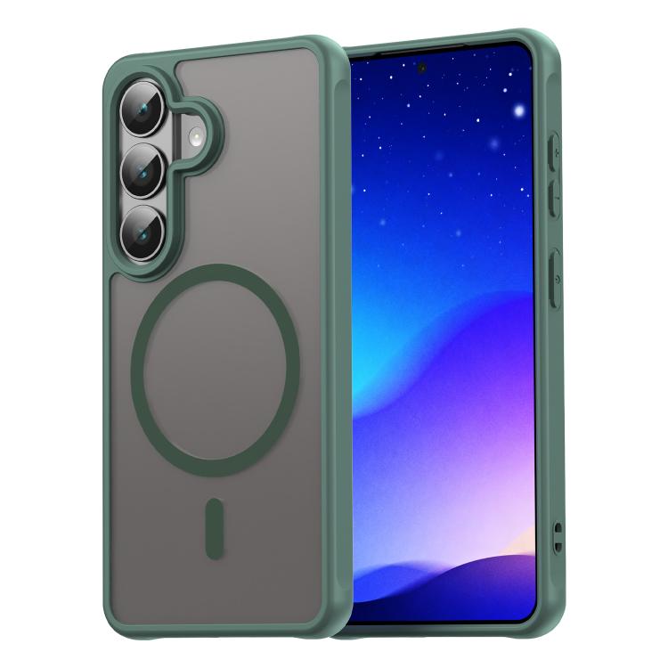 

For Samsung Galaxy S26 Pro 5G Fan Dun Series TPU Hybrid PC Frosted Magsafe Phone Case(Green)