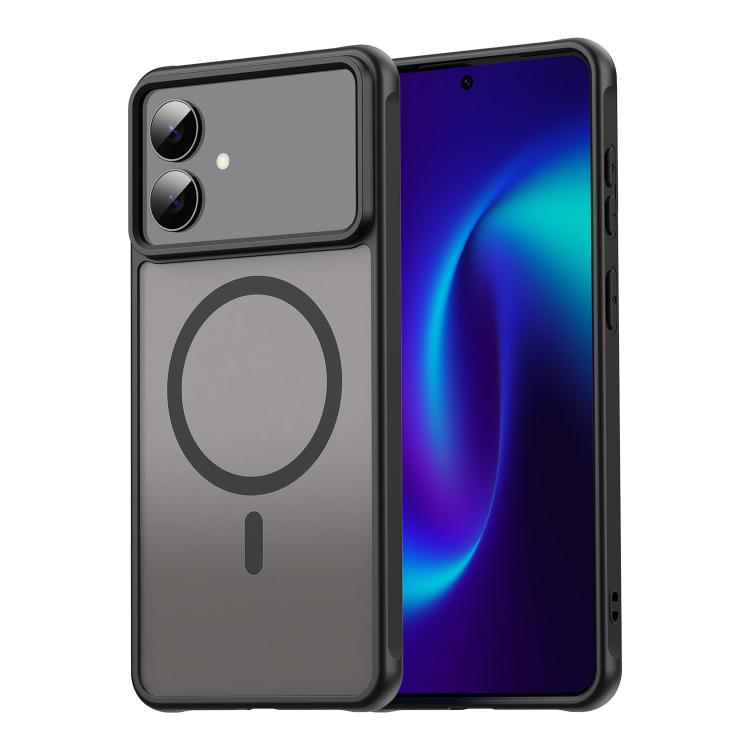 

For Samsung Galaxy S26 Edge 5G Fan Dun Series TPU Hybrid PC Frosted Magsafe Phone Case(Black)