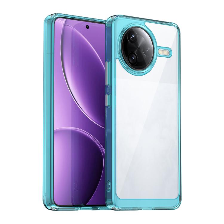 

For Xiaomi Poco F7 Ultra Colorful Series Acrylic Hybrid TPU Phone Case(Transparent Blue)