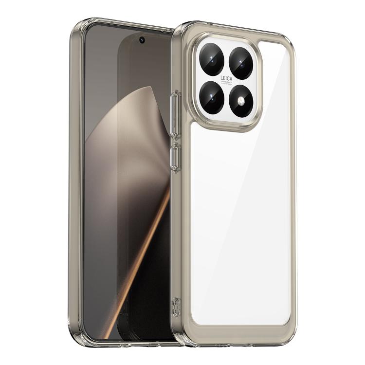 

For Xiaomi 15T 5G Colorful Series Acrylic Hybrid TPU Phone Case(Transparent Grey)