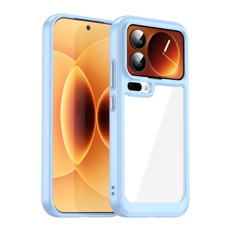 

For Xiaomi 17 Pro Colorful Series Acrylic Hybrid TPU Phone Case(Blue)
