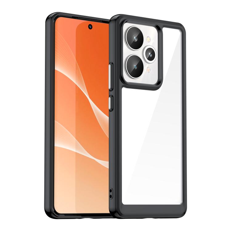 

For Realme 15 Pro 5G Colorful Series Acrylic Hybrid TPU Phone Case(Black)