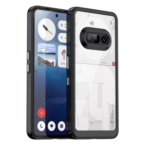 

For Nothing Phone 3a Colorful Series Acrylic Hybrid TPU Phone Case(Black)