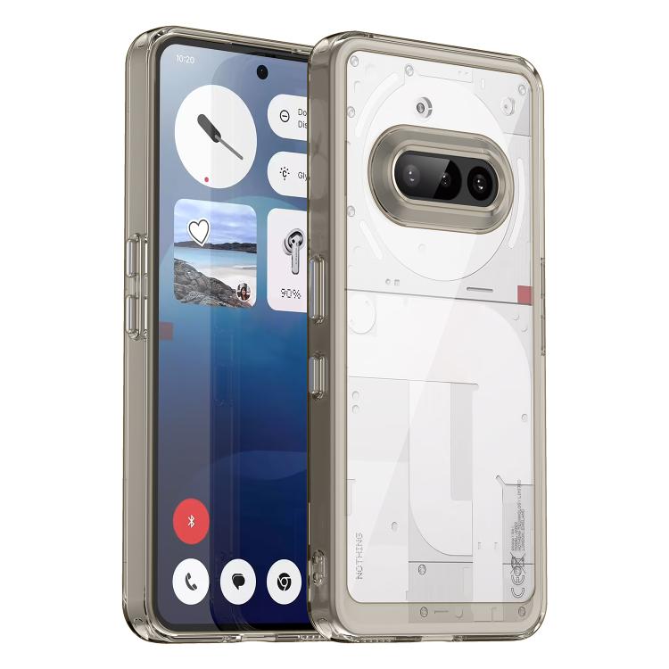 

For Nothing Phone 3a Colorful Series Acrylic Hybrid TPU Phone Case(Transparent Grey)