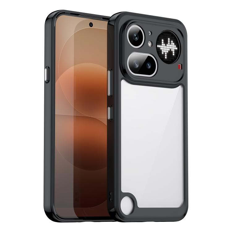 

For Nothing Phone 4a Pro Colorful Series Acrylic Hybrid TPU Phone Case(Black)