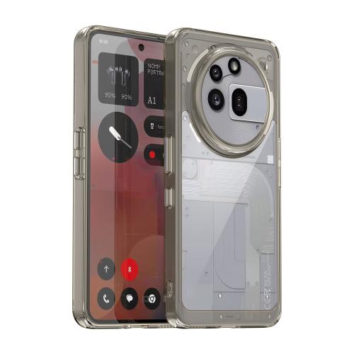 

For Nothing Phone 3a Pro Colorful Series Acrylic Hybrid TPU Phone Case(Transparent Grey)