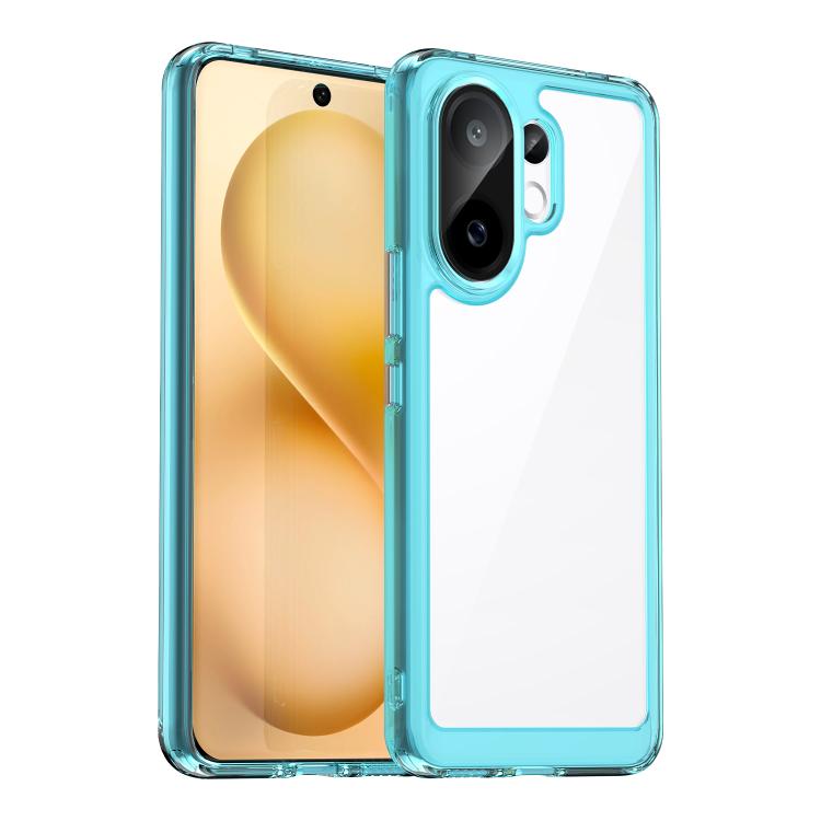 

For vivo S30 Colorful Series Acrylic Hybrid TPU Phone Case(Transparent Blue)