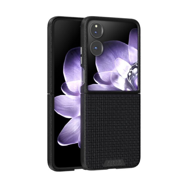 

For Xiaomi Mix Flip ABEEL Ruyi Pattern 6D Micro Relief MagSafe Leather Phone Case(Black)