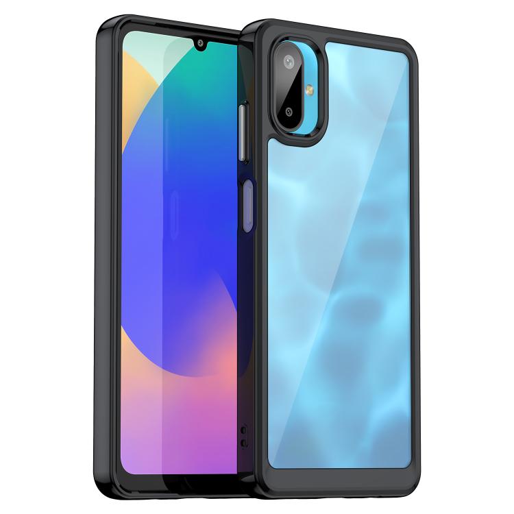 

For Samsung Galaxy F06 5G Colorful Series Acrylic Hybrid TPU Phone Case(Black)