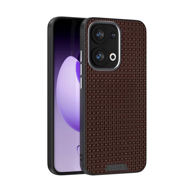

For OPPO Reno13 Global ABEEL Ruyi Pattern 6D Micro Relief MagSafe Leather Phone Case(Brown)