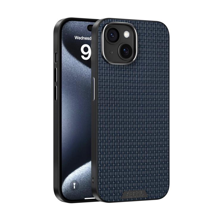 

For iPhone 14 ABEEL Ruyi Pattern 6D Micro Relief MagSafe Leather Phone Case(Blue)