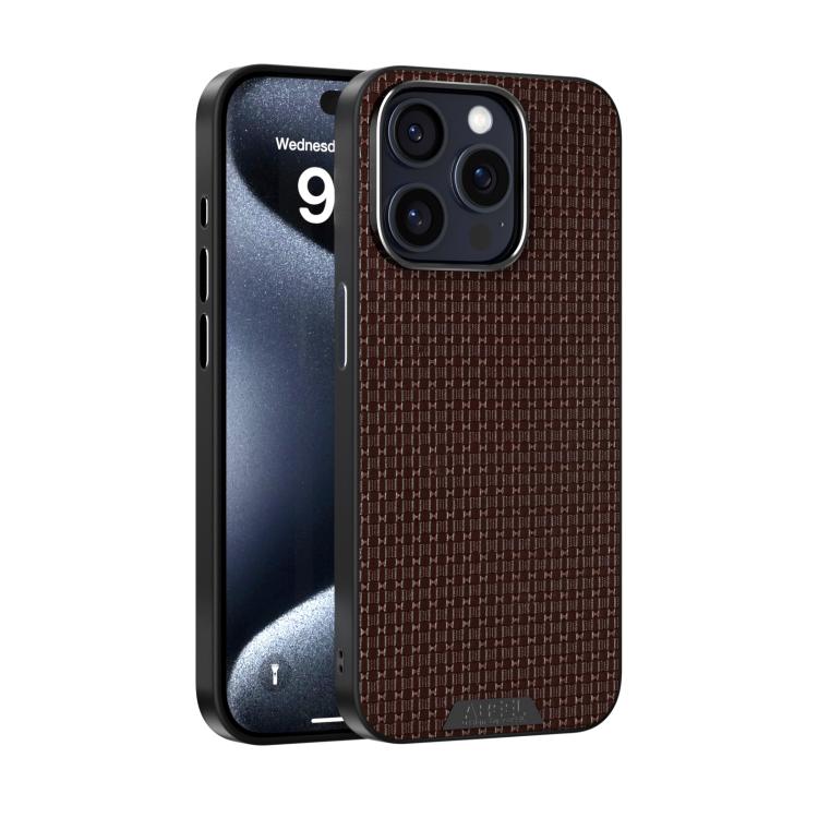 

For iPhone 13 Pro Max ABEEL Ruyi Pattern 6D Micro Relief MagSafe Leather Phone Case(Brown)