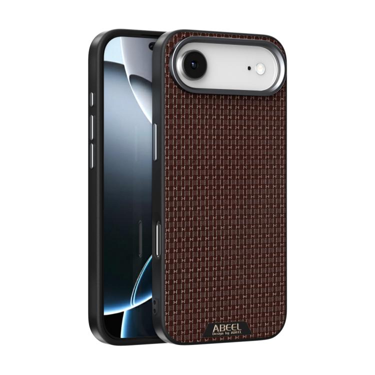 

For iPhone Air ABEEL Ruyi Pattern 6D Micro Relief MagSafe Leather Phone Case(Brown)