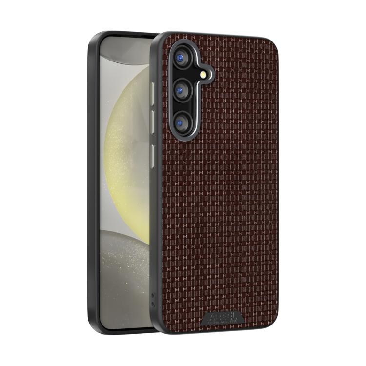 

For Samsung Galaxy S25+ 5G ABEEL Ruyi Pattern 6D Micro Relief MagSafe Leather Phone Case(Brown)