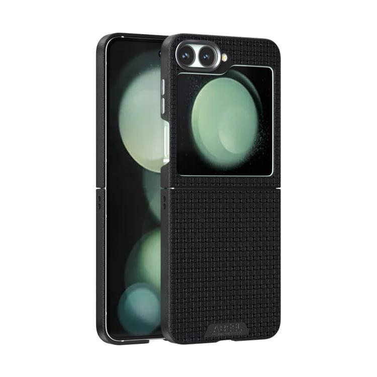 

For Samsung Galaxy Z Flip6 / Flip7 FE ABEEL Ruyi Pattern 6D Micro Relief MagSafe Leather Phone Case(Black)