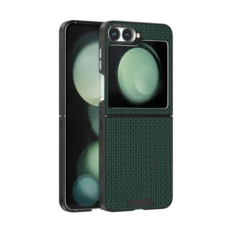 

For Samsung Galaxy Z Flip6 / Flip7 FE ABEEL Ruyi Pattern 6D Micro Relief MagSafe Leather Phone Case(Green)