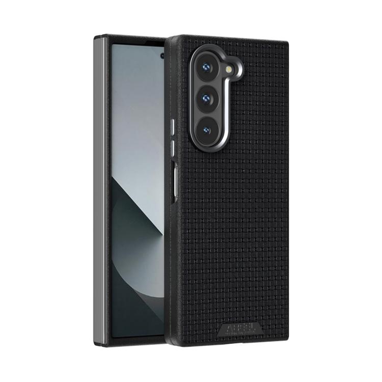 

For Samsung Galaxy Z Fold6 5G ABEEL Ruyi Pattern 6D Micro Relief MagSafe Leather Phone Case(Black)
