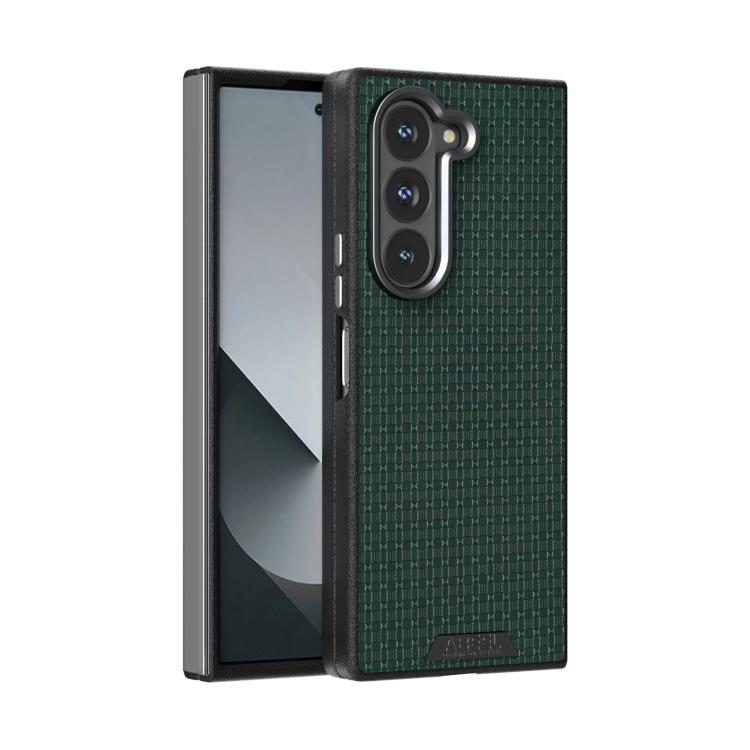 

For Samsung Galaxy Z Fold6 5G ABEEL Ruyi Pattern 6D Micro Relief MagSafe Leather Phone Case(Green)