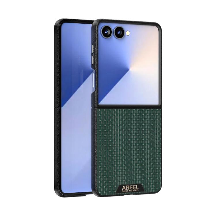 

For Samsung Galaxy Z Flip7 5G ABEEL Ruyi Pattern 6D Micro Relief MagSafe Leather Phone Case(Green)
