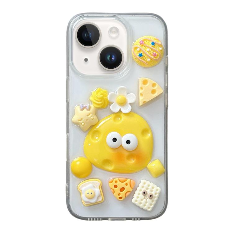 

For iPhone 13 Epoxy Acrylic Hybrid TPU Phone Case(Cheese)