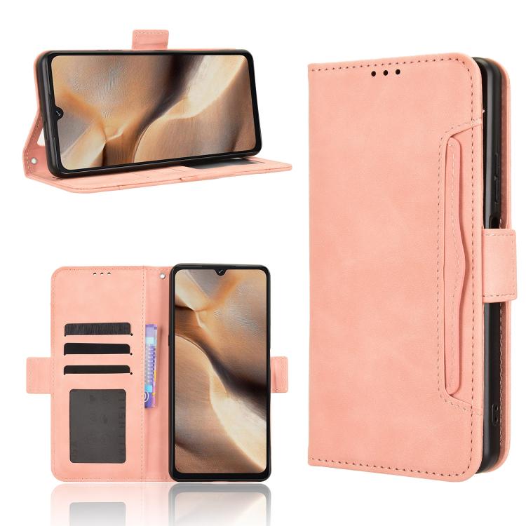 

For Cubot X100 Skin Feel Calf Texture Card Slots Leather Phone Case(Pink)