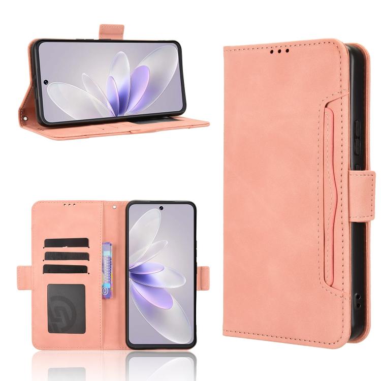 

For Cubot Note 60 4G Skin Feel Calf Texture Card Slots Leather Phone Case(Pink)