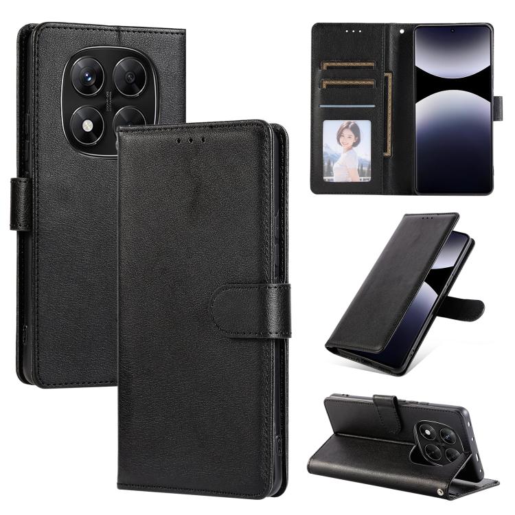 

For Redmi Note 14 Pro 5G / 14 Pro+ 3-Card Slots Multifunctional Leather Phone Case(Black)