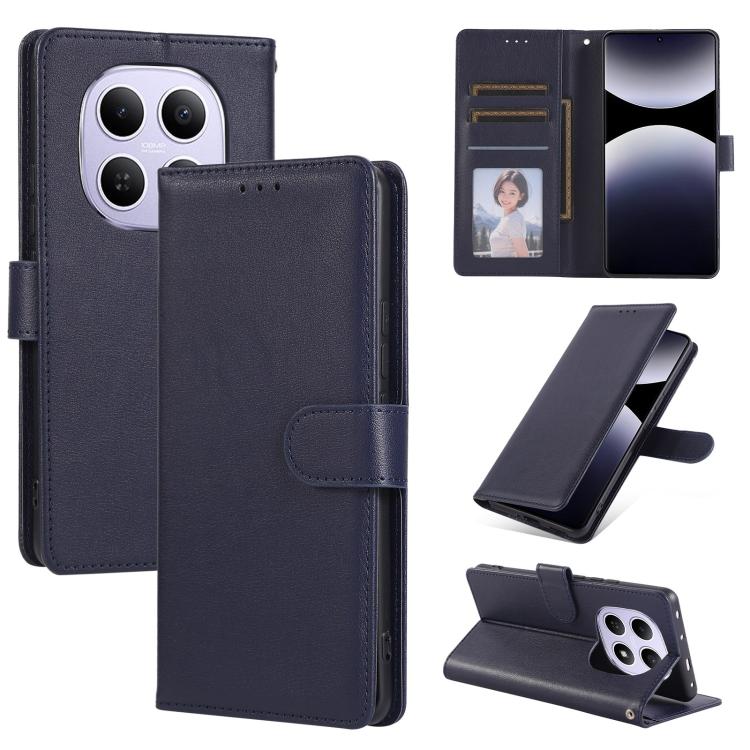 

For Redmi Note 15 4G / 5G Global 164mm 3-Card Slots Multifunctional Leather Phone Case(Navy Blue)