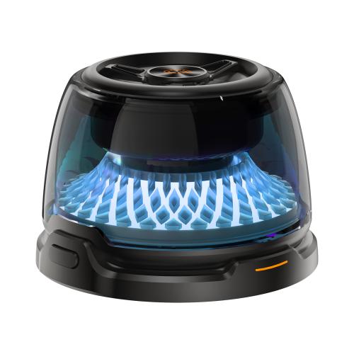 

R9 Portable RGB Light Smart Bluetooth Speaker Magnetic Phone Holder Wireless Charger(Black)