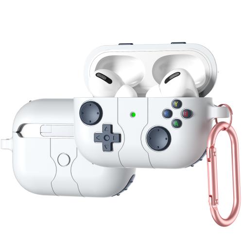 

For AirPods Pro 2 Game Console Style Wireless Earphone Silicone Case(Rock Grey)