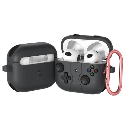 

For AirPods 3 Game Console Style Wireless Earphone Silicone Case(Dark Grey)