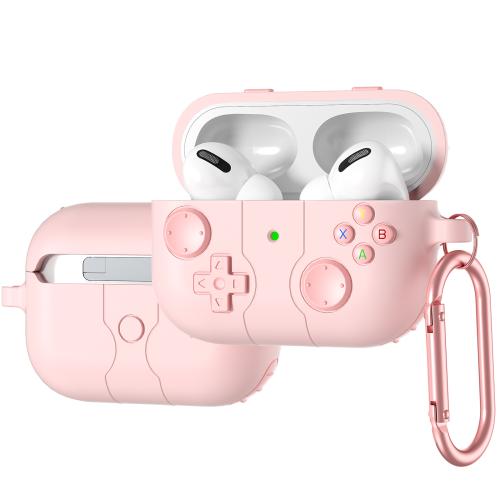 

For AirPods Pro Game Console Style Wireless Earphone Silicone Case(Pink)
