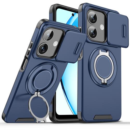 

For OPPO A3x Global Sliding Camshield Ring Holder Phone Case(Blue)