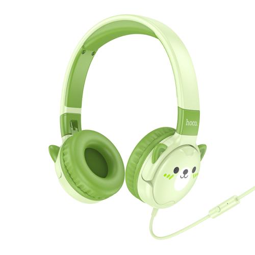 

hoco W61 Voice Children Head-mounted Wired Earphone(Emerald Green)