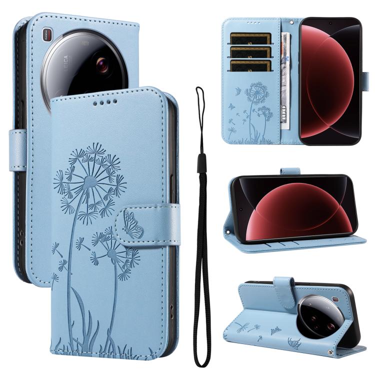 

For Xiaomi 15 Ultra 5G Global Dandelion Embossed Pattern Flip Leather Phone Case(Sky Blue)